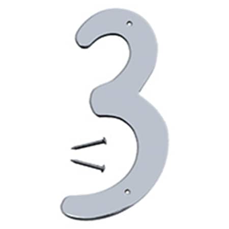 Hy-Ko 4 In Satin Nickel Finish Number 3, 10PK A31203